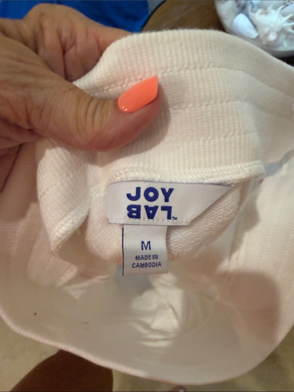 White Drawstring Athletic Shorts with Red Piping -- super soft Lg Top M - bottom - Picture 3 of 6